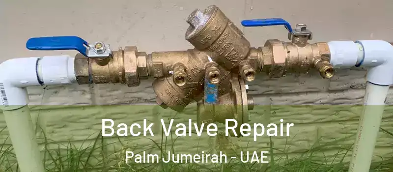  Back Valve Repair Palm Jumeirah - UAE