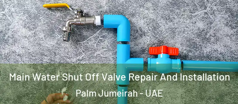  Main Water Shut Off Valve Repair And Installation Palm Jumeirah - UAE
