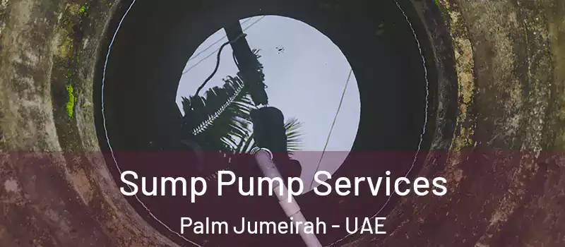  Sump Pump Services Palm Jumeirah - UAE